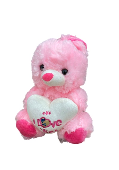 I Love You Yazılı Kalpli Yastıklı Peluş Ayı 20 Cm 1 Adet