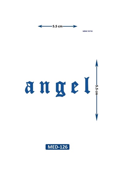Angel 5 Cm Minimal Geçici Dövme Yarı Kalıcı Geçici Dövme