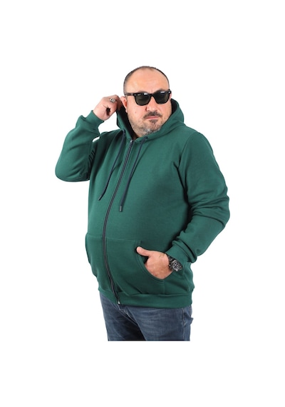 Moc Grande Mocgrande Büyük Beden Unisex Kapüşonlu 3Ip Sweat 11701 Neftı Yeşil