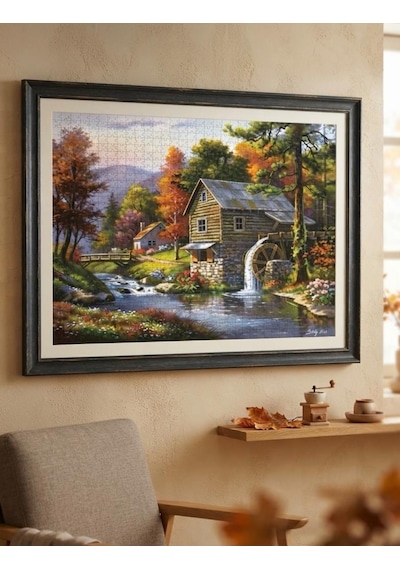 Taş Değirmen Ve Kuğu Gölü İkili Set - 1000 + 500 Parça İkili Puzzle Seti