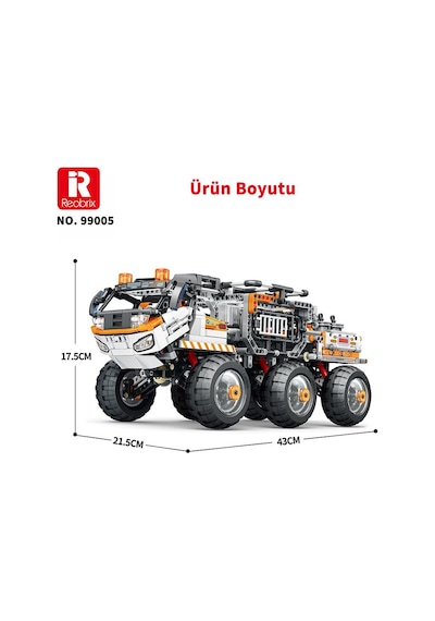 Reobrix 99005 Star Revenge :transporter Kumanda&motorlu Yaratıcı Yapı Blok Seti Building Blocks - 1758 Parça