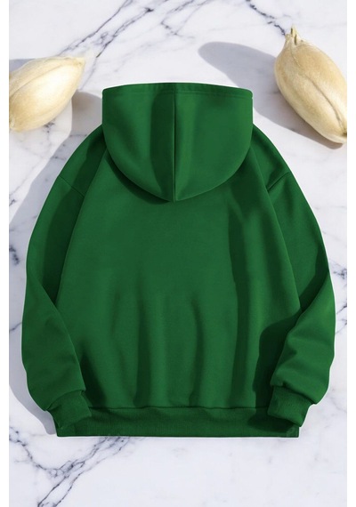 Uyguntarz Blackstar 13 Baskılı Unisex Oversize Sweatshirt Yeşil