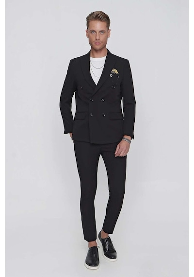 Efor P 1099 Slim Fit Siyah Spor Pantolon Siyah