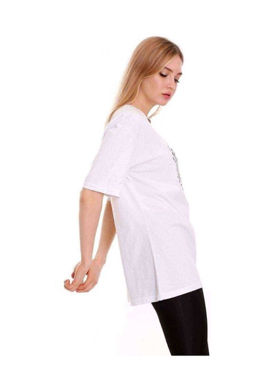 Kadın Oversize Hand Baskılı Tshirt (534304903)