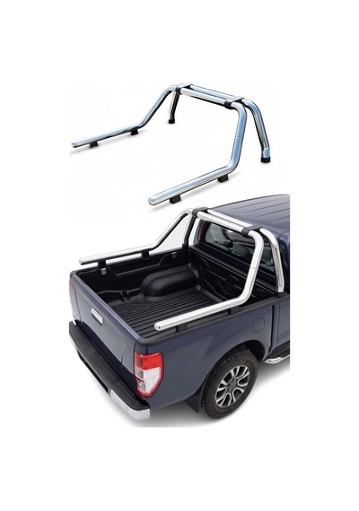 Mercedes X-class 2017-2026 Uyumlu Araca Özel Kobra Ø76mm Rollbar Krom