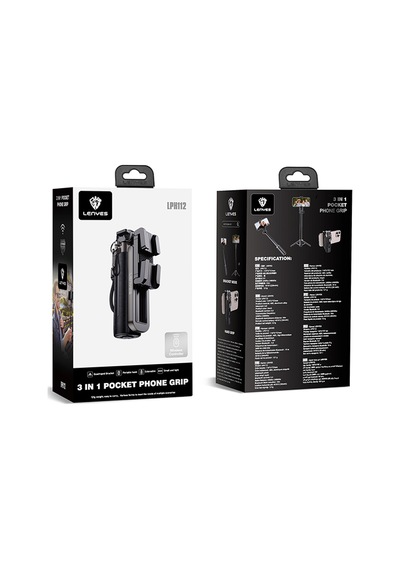 Lenyes Lph112 Dolgu Işıklı 360 Derece Dönebilen 3in1 Selfie Çubuğu Ve Tripod Siyah