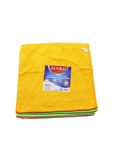 Acord Kod-536 Mikrofiber Temizlik Bezi 40x40cm Dökme Renkli Ekstra Emici Tüm Yüzeyler İçin - 15'li Paket Diğer