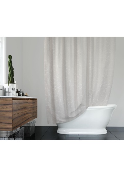 Zethome Günce Banyo Duş Perdesi 5026 Çift Kanat 2X100X200 Beyaz