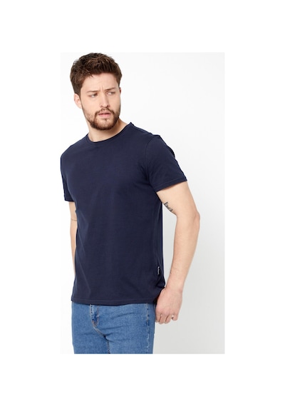Erkek Çok Renkli %100 Pamuk T- Shirt Regular Fit Rahat Kesim Bisiklet Yaka 5'li Basic Tişört Paketi Siyah