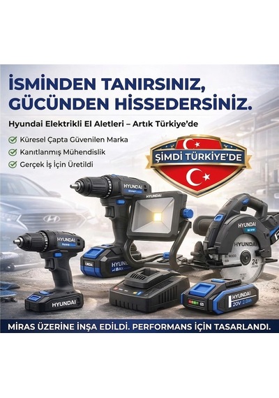 Hyundai Dd20s-40tt 20v Akülü Matkap 40nm 2 Vites Led 2.0ah + Şarj