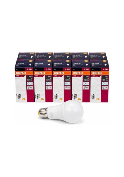 Led Value Classic A100 E27 Led Ampul 13w 1521 Lümen 100w Eşdeğeri Uzun Ömürlü Enerji Tasarruflu Ampul 10'lu Paket Beyaz Işık