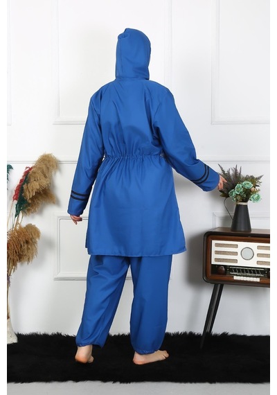 Akbeniz Büyük Beden Tesettür Mayo 7xl-8xl-9xl-10xl İndigo 55010-indigo İndigo