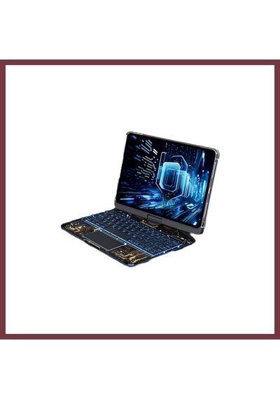 Storeşahin Apple Jp11 Apple Uyumlu iPad Pro 11 2022 Kılıf Vales Dönen Ledli Klavyeli Tablet Kılıfı - Siyah Shn0720