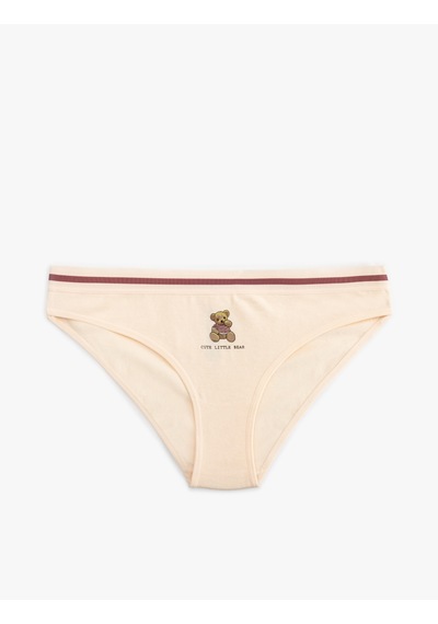 Koton Pamuklu Ayıcık Baskılı Kadın Brief Külot Pembe 5slk30072mk Gül