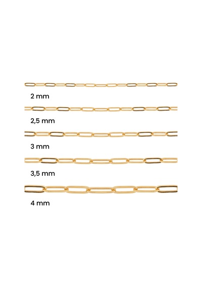 Altın Ataç Modeli Zincir 14 Ayar 2.5 Mm