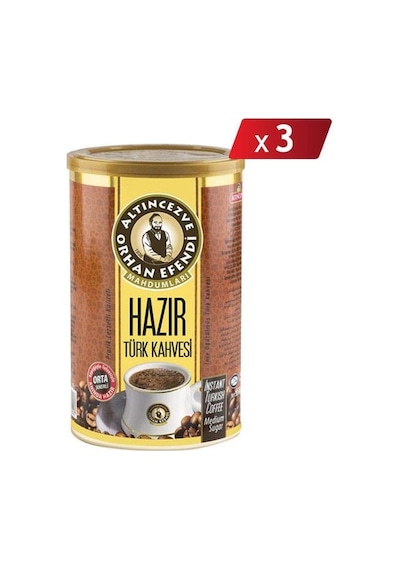 Altıncezve Orhan Efendi Hazır Türk Kahvesi Orta Şekerli Teneke 3 x 500 G