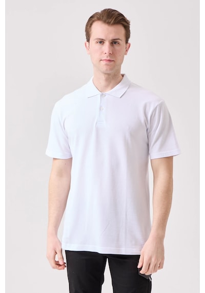 Galanthus Polo Yaka T-shirt - Pamuklu, Nefes Alabilir, Klasik Tasarım Beyaz