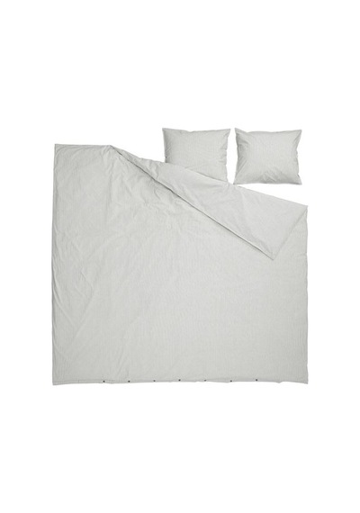 Ikea Solfıbbla Çift Kişilik Nevresim Seti, Gri-beyaz, 240x220/50x60 Cm