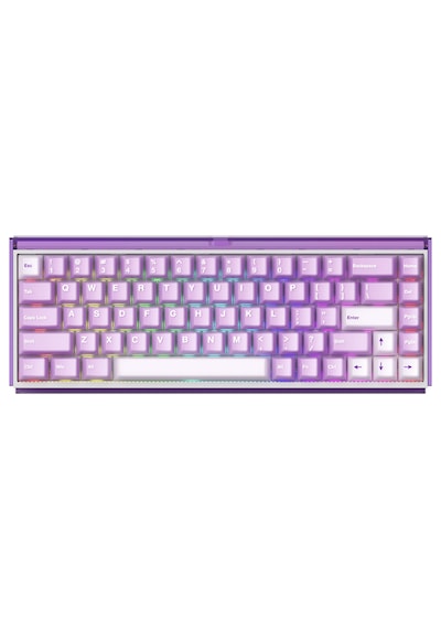 Akko Ray68 He Misty Purple White %65 Astroaim Manyetik Switch 8k Hz Hall Effect Hotswap Argb Kablosuz İngilizce Gaming Klavye