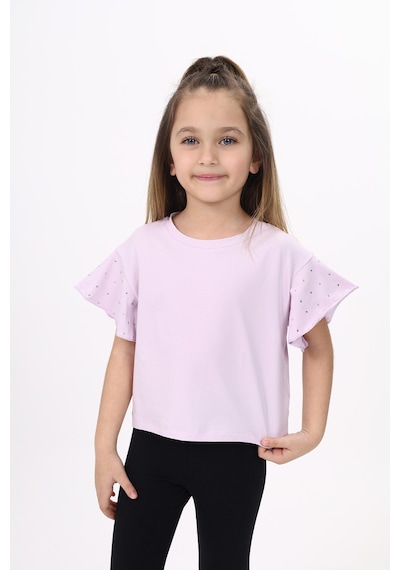 Toontoy Kids Toontoy Kız Çocuk Tişört Açık Lila