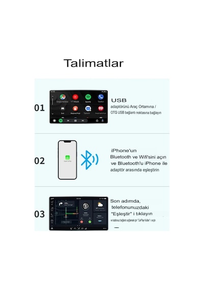 Kablosuz Carplay Yeni Tasarım Mini Kablosuz Carplay Usb Ve Type-c Uyumlu Araç Multimedya Adaptörü Diğer