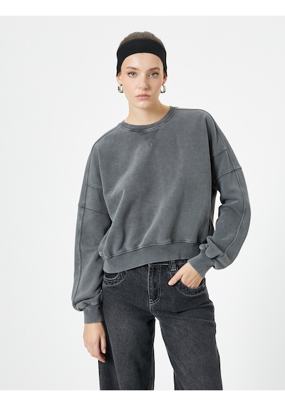 Koton Bisiklet Yaka Sweatshirt Soluk Efektli Standart Kesim Antrasit 4sak10414ek Antrasit Koton Bisiklet Yaka Sweatshirt Soluk Efektli Standart Kesim Antrasit 4sak10414ek Antrasit