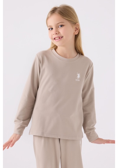 U.s. Polo Assn Kız Çocuk Kum Pijama Takımı 5274-43733 Kum