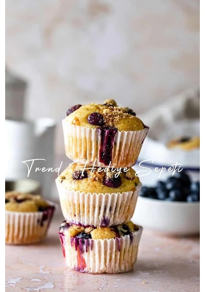 Trend Hediye Sepeti Takribi 200 Adet Orta Boy Beyaz Muffin Kek Kalıbı, Browine Kalıbı 50x30 Mm, Cupcake Kağıdı Sku: Smg8690010537850 Açık Gri
