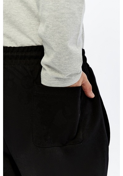 Defys Erkek Beli Lastikli Düz Paça Cepli Regular Fit Pantolon Siyah