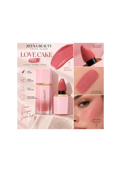 Color Bloom Likit Sıvı Allık Love Cake Pembe-04 - 702960610 Diğer