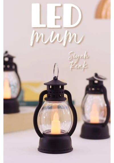 Led Mum Mini Kamp Tipi 3 Adet Pil Dahil Dumansız Alev Ledli Dekor Işığı Siyah Pt430 Siyah