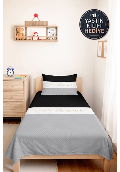Modern Gri Geometrik Genç Odası Tek Kişilik Pike Takımı-siyah Beyaz 160x220 Cm Kapitone Yatak Örtüsü Kadife Masal Dokunuşu Modern Gri Geometrik Genç Odası Tek Kişilik Pike Takımı-siyah Beyaz 160x220 Cm Kapitone Yatak Örtüsü Kadife Masal Dokunuşu