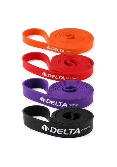 15-25-35-45 Kg 4 Adet Direnç Bandı Barfiks Kas Güç Geliştirme Pilates Cross Training Power Band Seti Çok Renkli