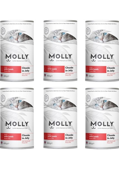 Molly Kuzu Etli Jöleli Kedi Konservesi 400 G X 6 Adet