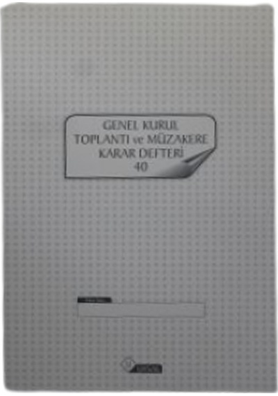 Uysal Genel Kurul Toplantı Ve Müzakere Karar Defteri 40 Yp 12Li