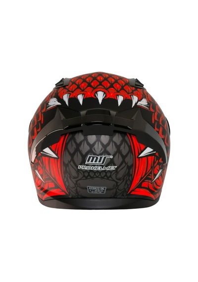 Motosiklet Kaskı Ecer 22.r06 Sertifikalı Double Vizör Full Face Kask Draglax Red Kırmızı