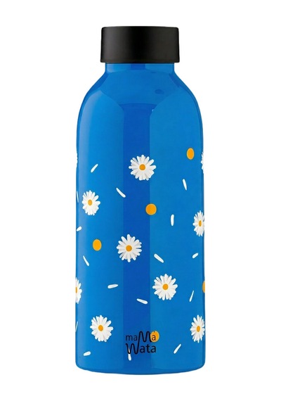 Mamawata Daisy Paslanmaz Çelik Termos Matara 470 Ml Sızdırmaz Yalıtımlı Suluk Koyu Mavi