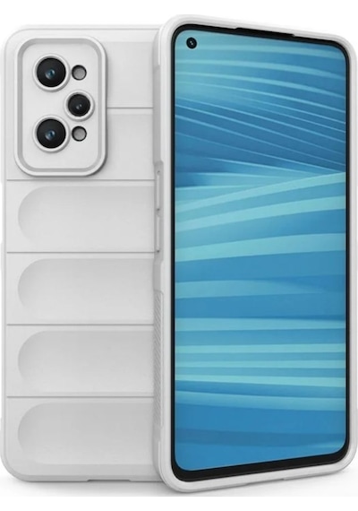 Realme GT2 5G Uyumlu Silikon Kılıf - Kamera Korumalı Esnek Yeni Nesil Airbag Kapak - Beyaz