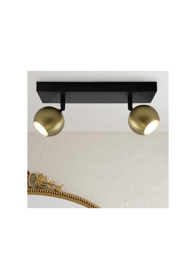 Gu10 Tasarruflu Led 3 Lü Metal Gövde Gold Hareketli Başlık Spot Tavan Avize Tasarruflu Ampul Dahil Siyah