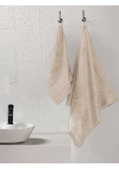 Bambu Havlu Takımı Doğal Ve Yumuşak Dokulu 50x90 Bej