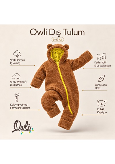Owli Dış Tulum Kahverengi 001