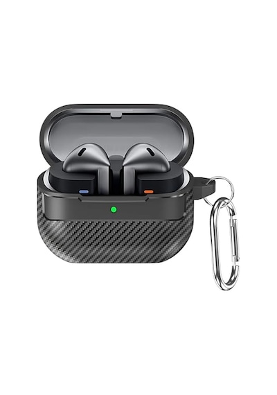 Samsung Galaxy Buds 3 Pro, Buds 3 Ve Buds 3 Fe İle Uyumlu Mat Karbon Fiber Dokulu Darbelere Dayanıklı Premium Silikon Çok Renkli