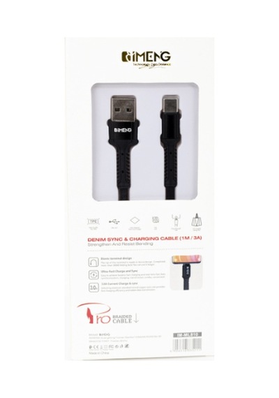 İmeng ML810 3 A Usb A To Micro Pro Braided Örgülü Data Ve Hızlı Şarj Kablosu Siyah