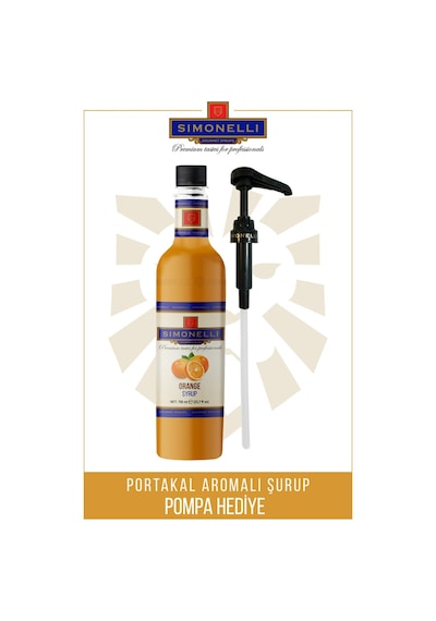 Simonelli Kahve Şurubu Portakal Aromalı 70 CL + Pompa Sımonellı