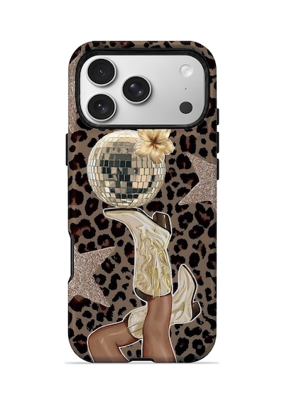 Velvoria Valestra Disco Leopar Apple iPhone Uyumlu 17 Pro Darbe Korumalı Kılıf Valestra Select - Disco Leopar
