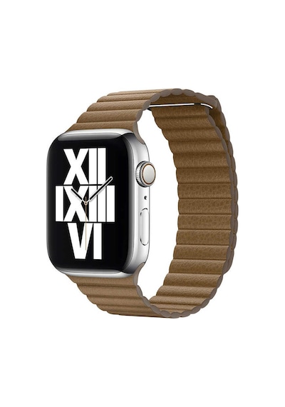 Xemu Watch Ultra 49mm Kordon Uyumlu Krd-09 Deri Lop Strap Kayış Clo- Kahverengi