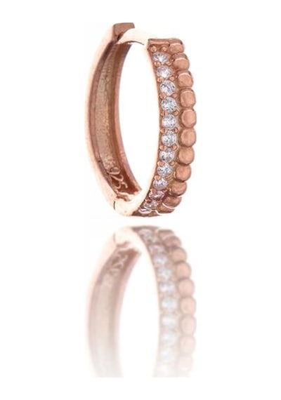 Rose Crown Gümüş Küpe-327 Rose