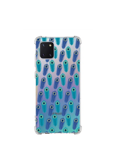 Prinrify Samsung Uyumlu Galaxy Note 10 Lite Nazar Boncuğu 4 Baskılı Şeffaf Köşe Korumalı Antişok Kılıf