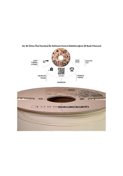 Pla Maker Fildişi , 1.75mm 1kg 3d Yazıcı Pla Filamenti Çok Renkli