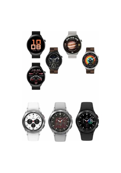Akıllı Saat Bluetooth Bağlantılı Yuvarlak Ekran Plastik Kordonlu